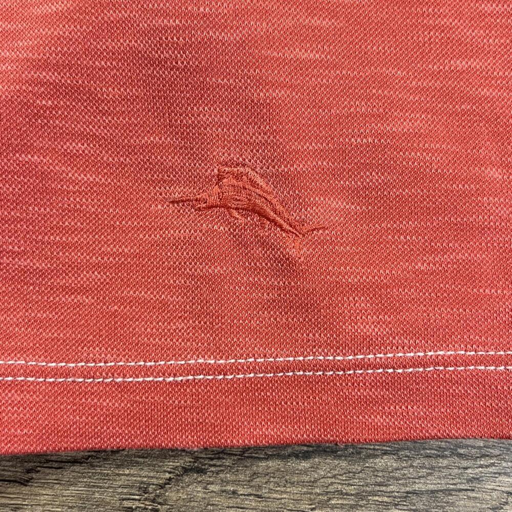Tommy Bahama Shoreline Surf Large Polo Shirt Modal Polyester Short Sleeve Coral. - Picture 4 of 10